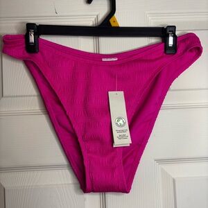 NWT Hot Pink Cheeky High Leg Bikini Bottoms Size L (12-14)